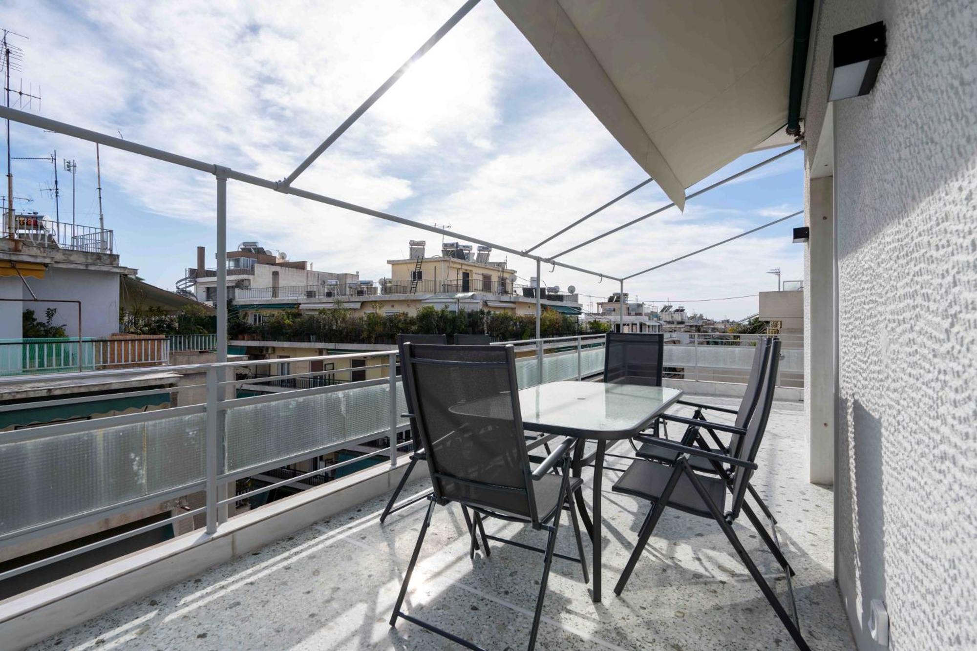 Corner Penthouse In Acropolis Apartment Athena Bagian luar foto